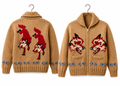 Everjacket Men’s Wolf Nordic Zip-Up Wool Blend Cardigan Sweater – Camel